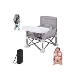 Grey foldable baby high chair — photo 3