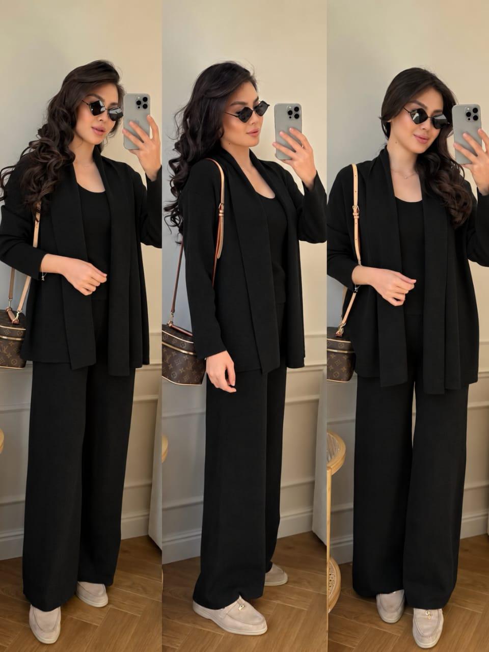 Ensemble tricoté pantalon et cardigan