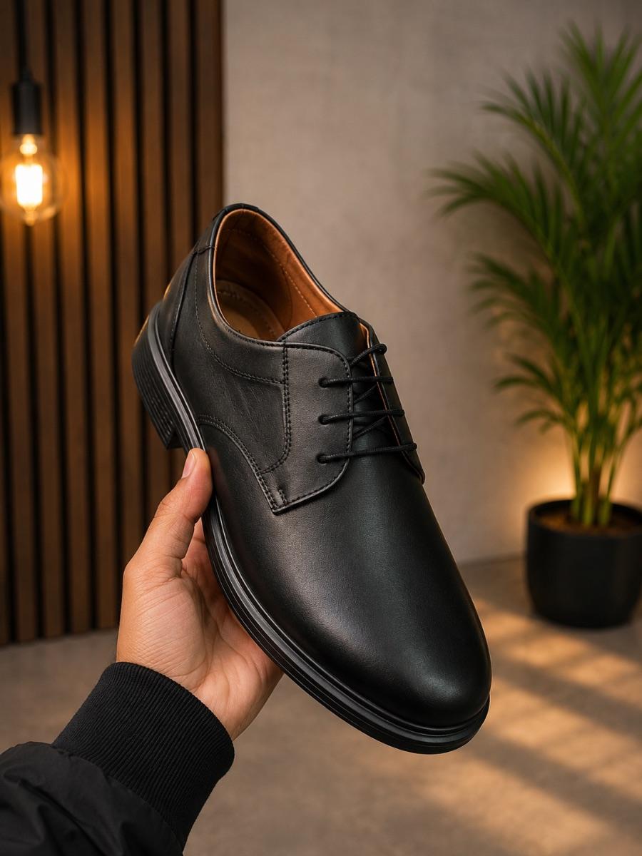 Chaussures homme cuir noir lacets