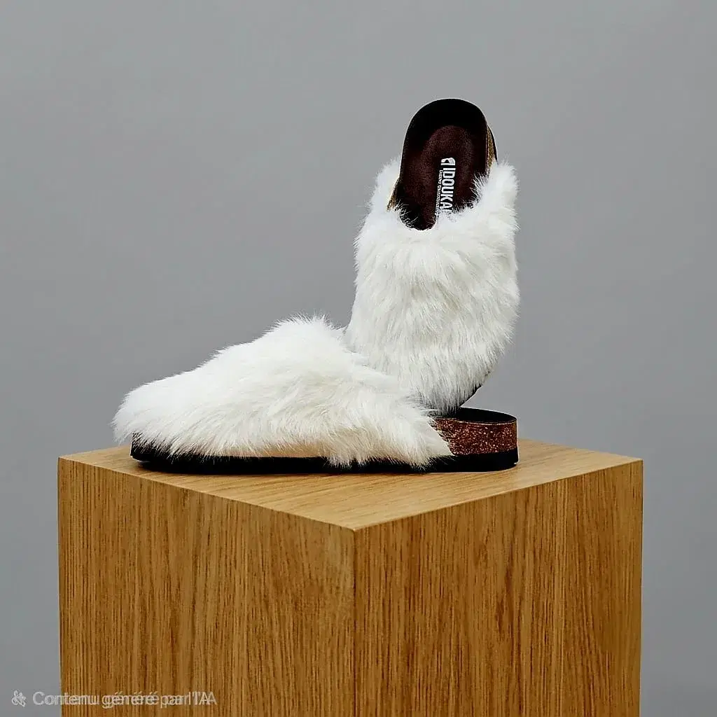 Sabots Idoukan Cozy en Fourrure Blanche - Édition Confort