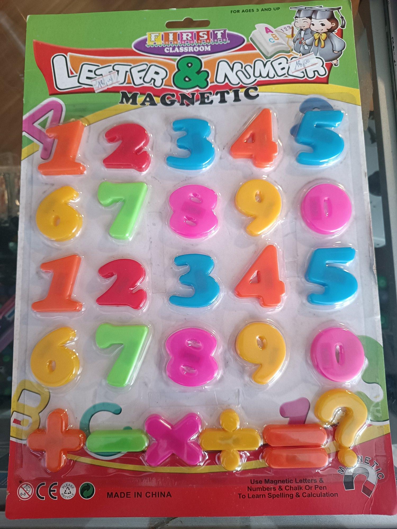 Magnetic Educational Letters and Numbers