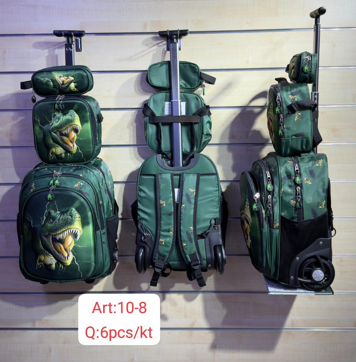 Ensemble sac à dos et trousse à roulettes enfant