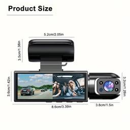 Caméra de Tableau de Bord Double Objectif 1080P — photo 4