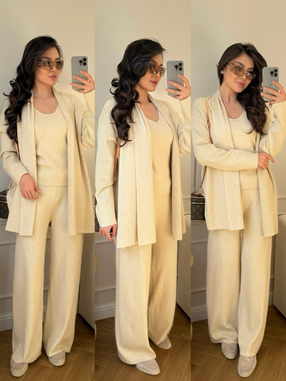 Ensemble tricoté pantalon et cardigan