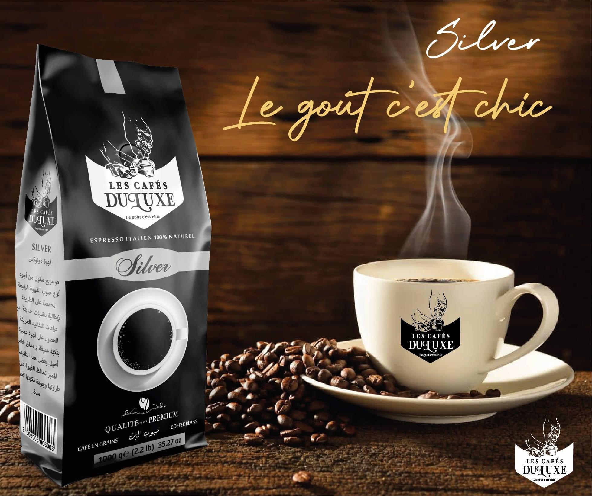 Café en Grains Silver 1kg Les Cafés du Luxe