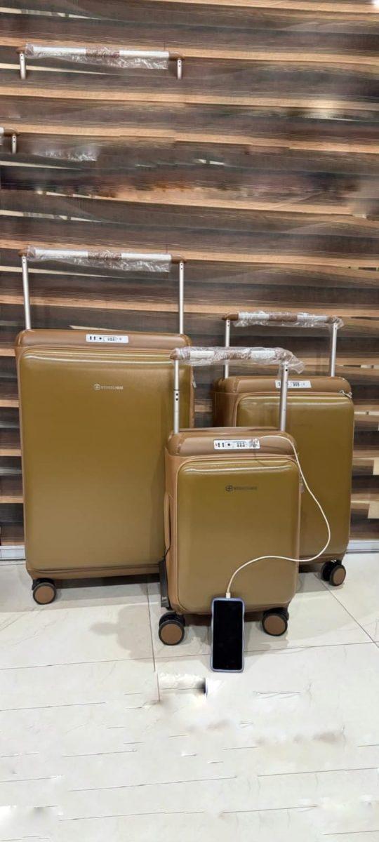 Set de 3 valises rigides trolley USB