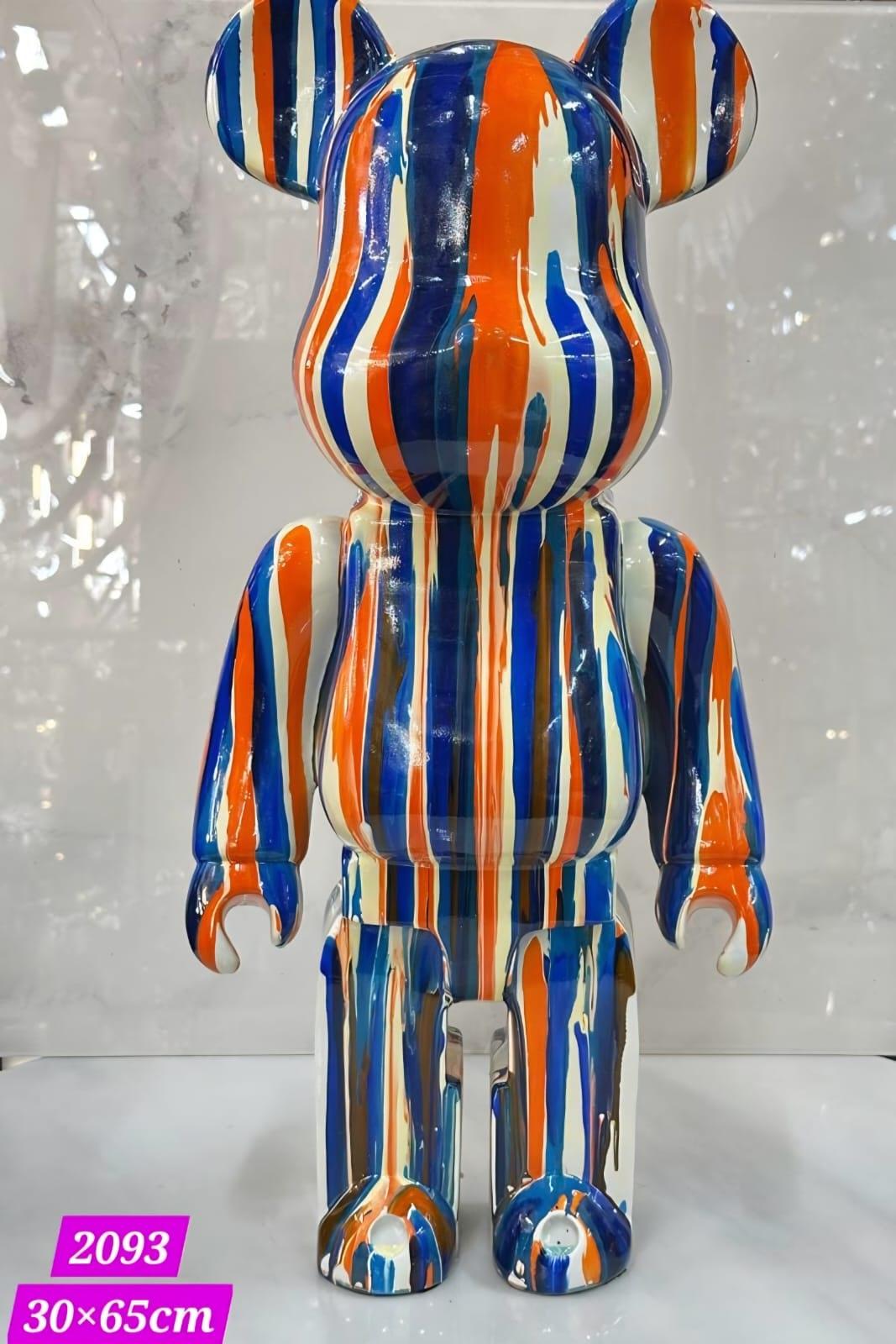 Ourson géant 65 cm, effet coulures