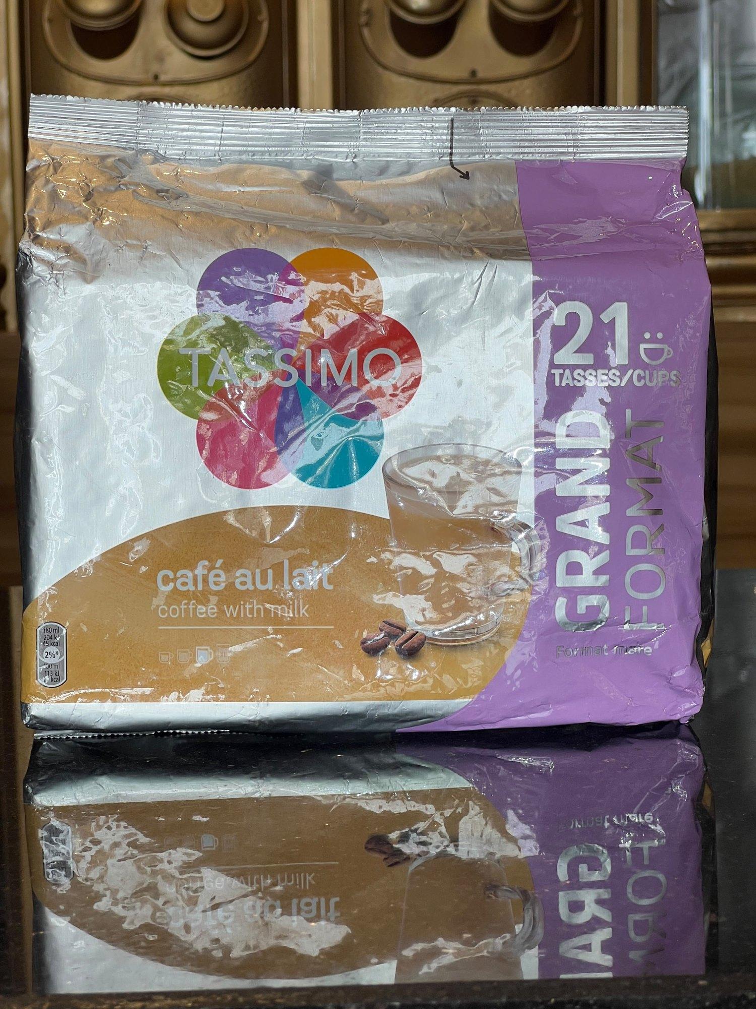 Paquet Tassimo Grand Format Café au Lait 21 Tasses