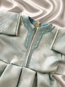 Little brocade robe bleu ciel — photo 1