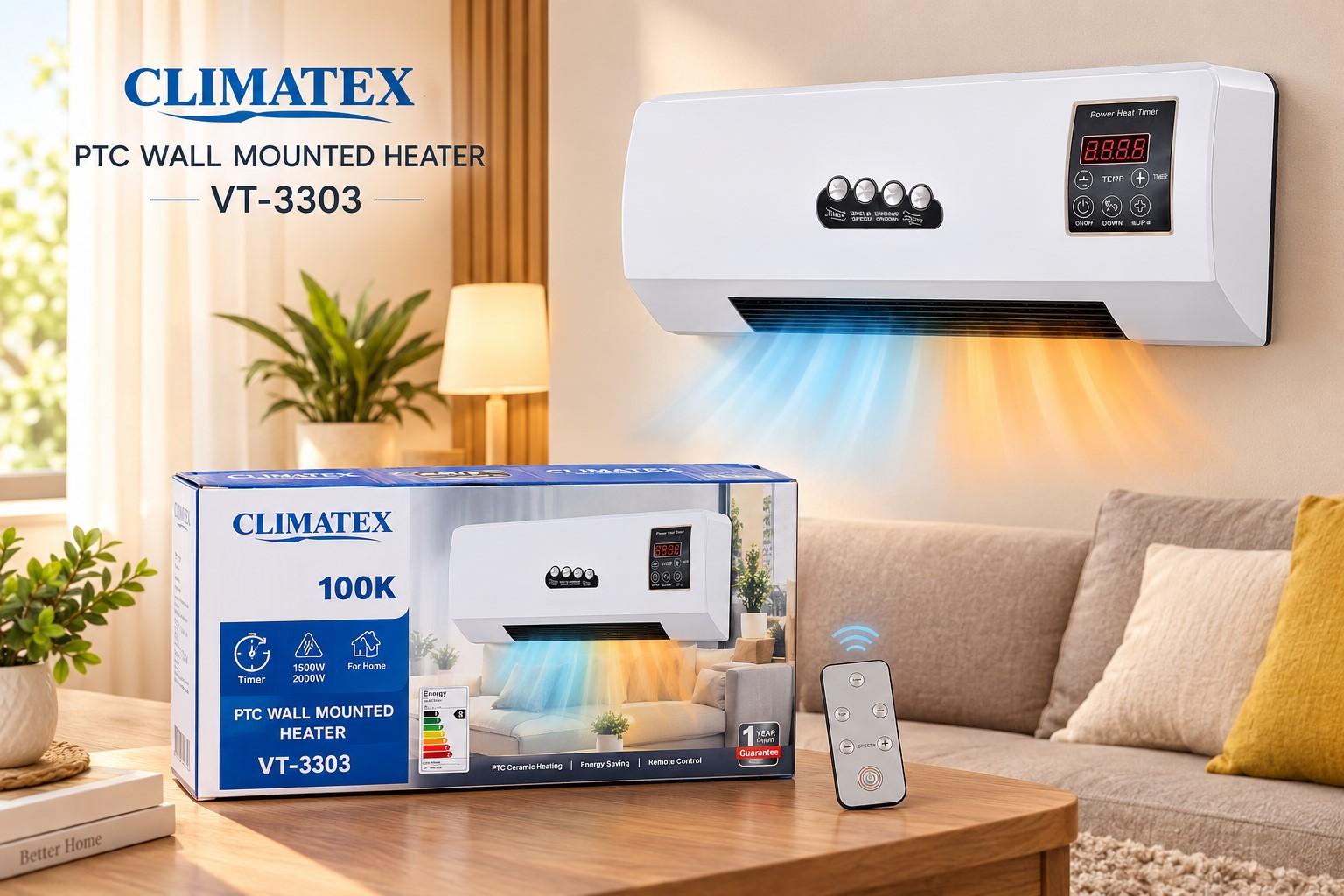 مدفأة جدارية سيراميك كلايماتكس VT-3303