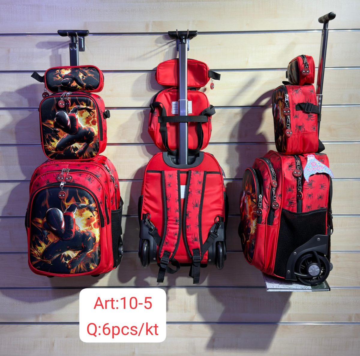 Ensemble sac à dos et trousse à roulettes enfant