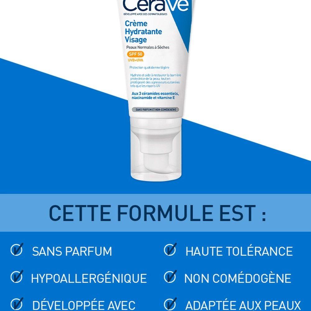 CeraVe Crème Hydratante Visage SPF 50