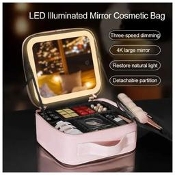 Trousse de maquillage avec miroir LED et éclairage tactile — photo 1