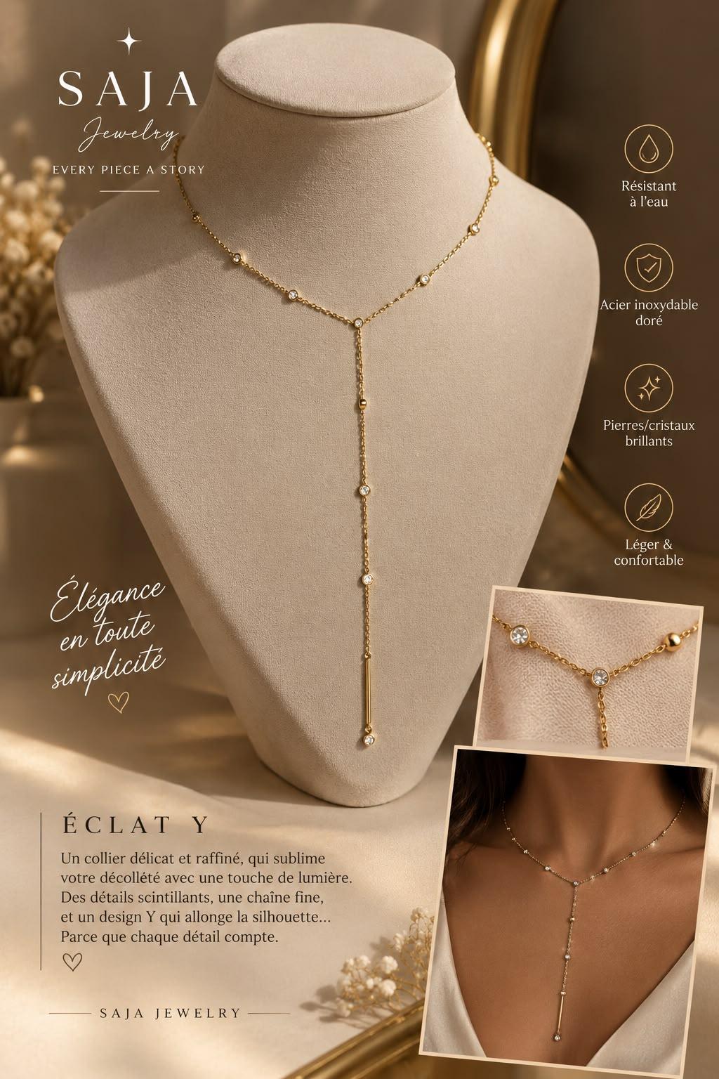 Collier "Y" en acier inoxydable pur